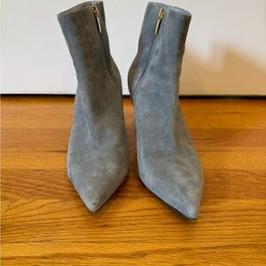 Sergio Rossi Gray Suede Ankle Boots